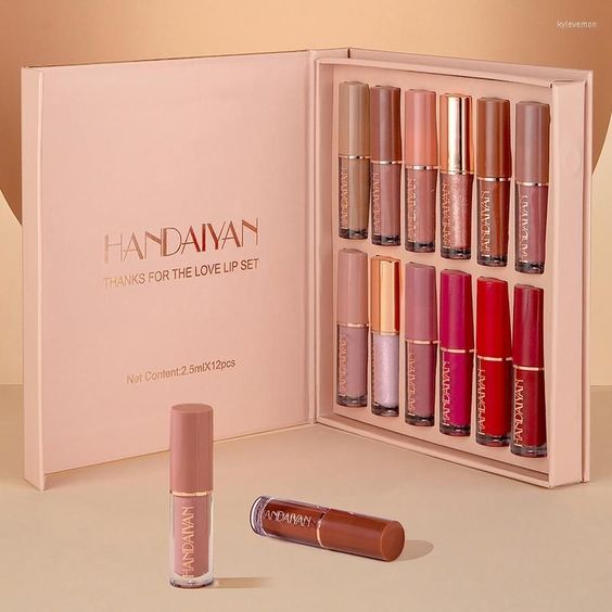 Handaiyan 12 PC Matte Lip Gloss Set